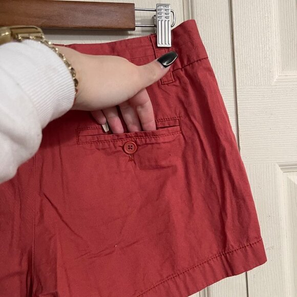 J. Crew Womens Pink Mid Rise Pockets Cotton Broken In Chino Shorts Size 4 - Picture 4 of 8